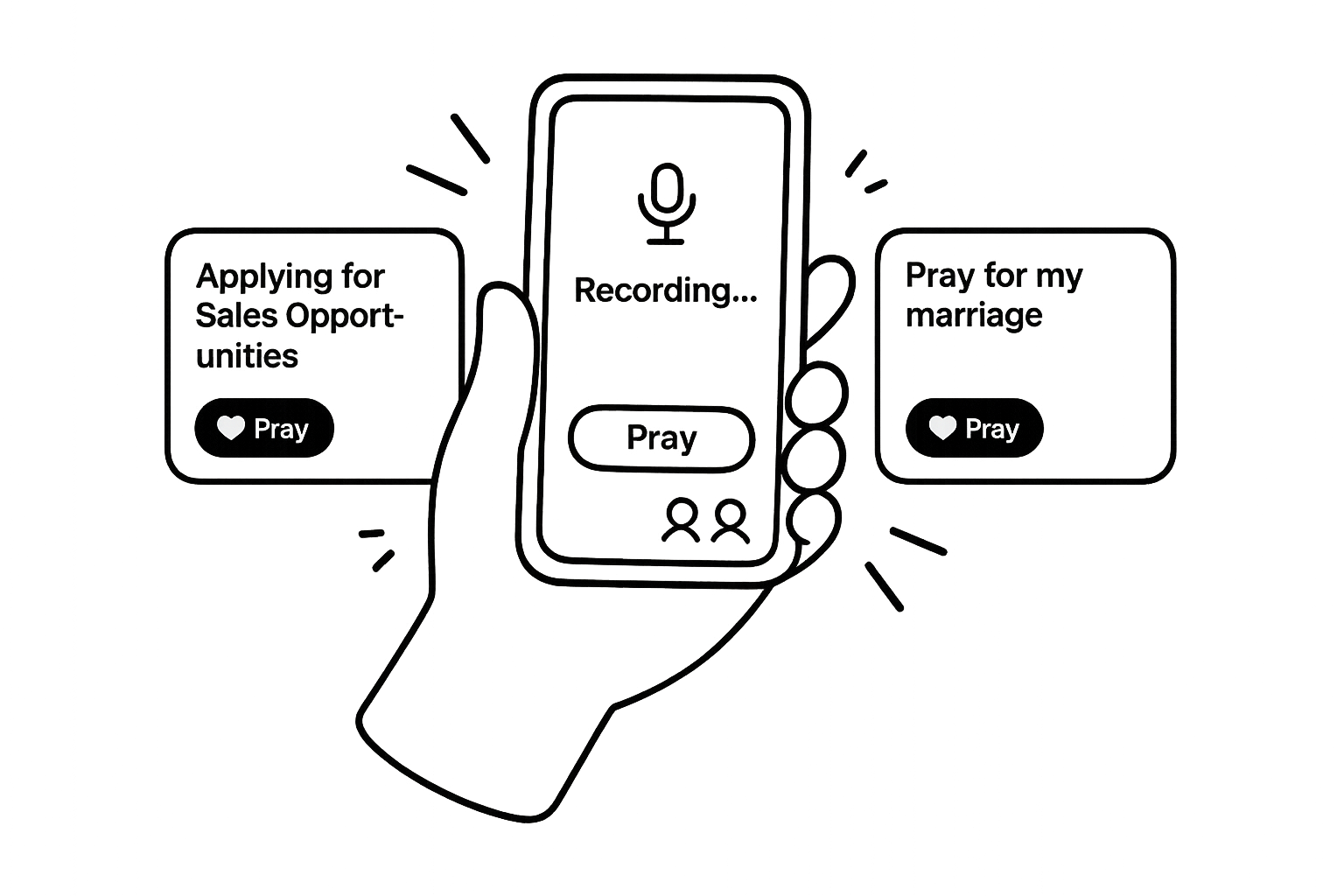 PrayerBoard App Interface