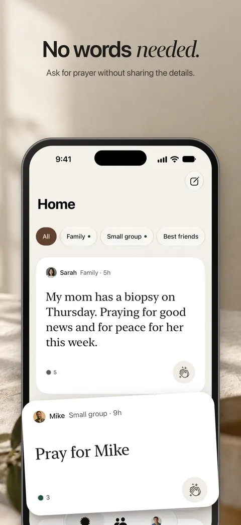 A private request that shows only the name